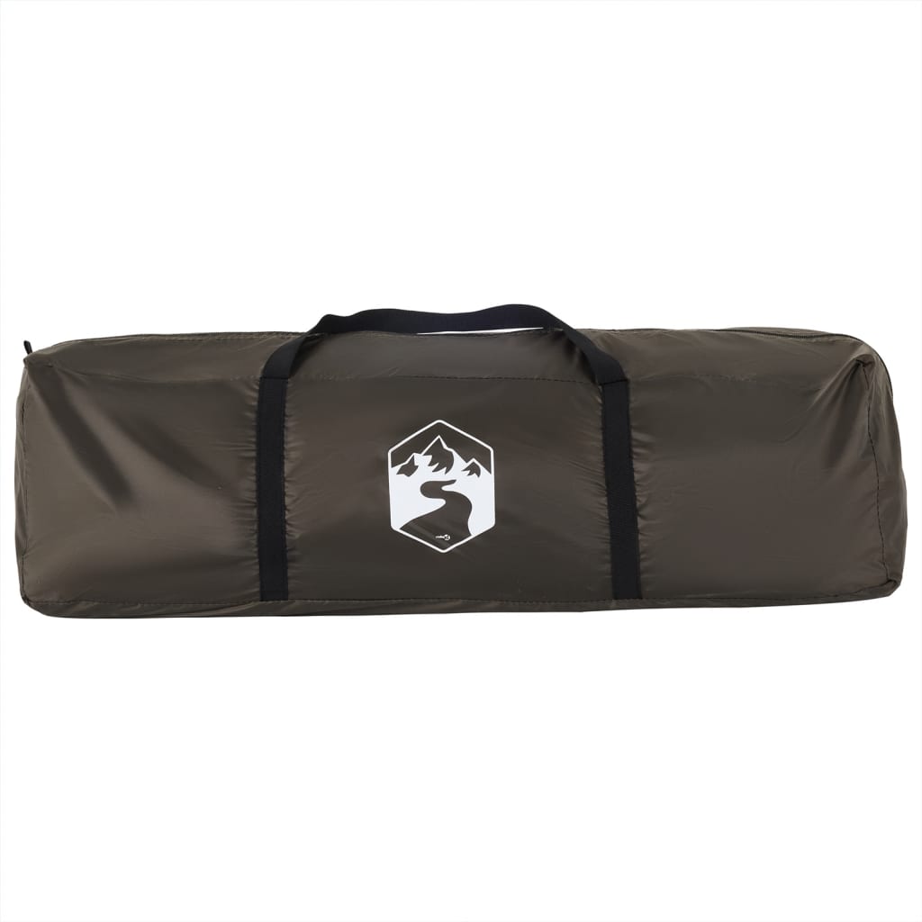 Fishing Tent 4 Persons Brown Waterproof