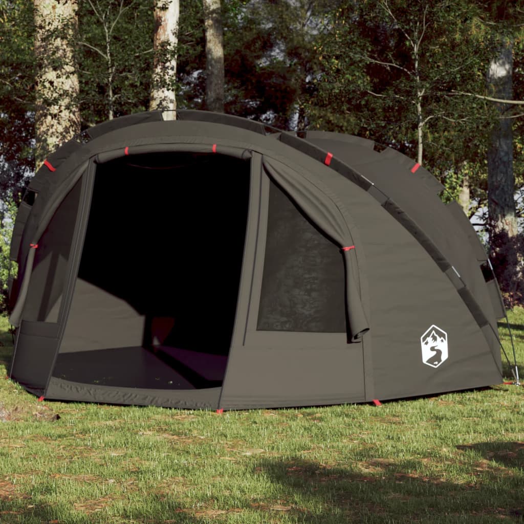 Fishing Tent 4 Persons Brown Waterproof