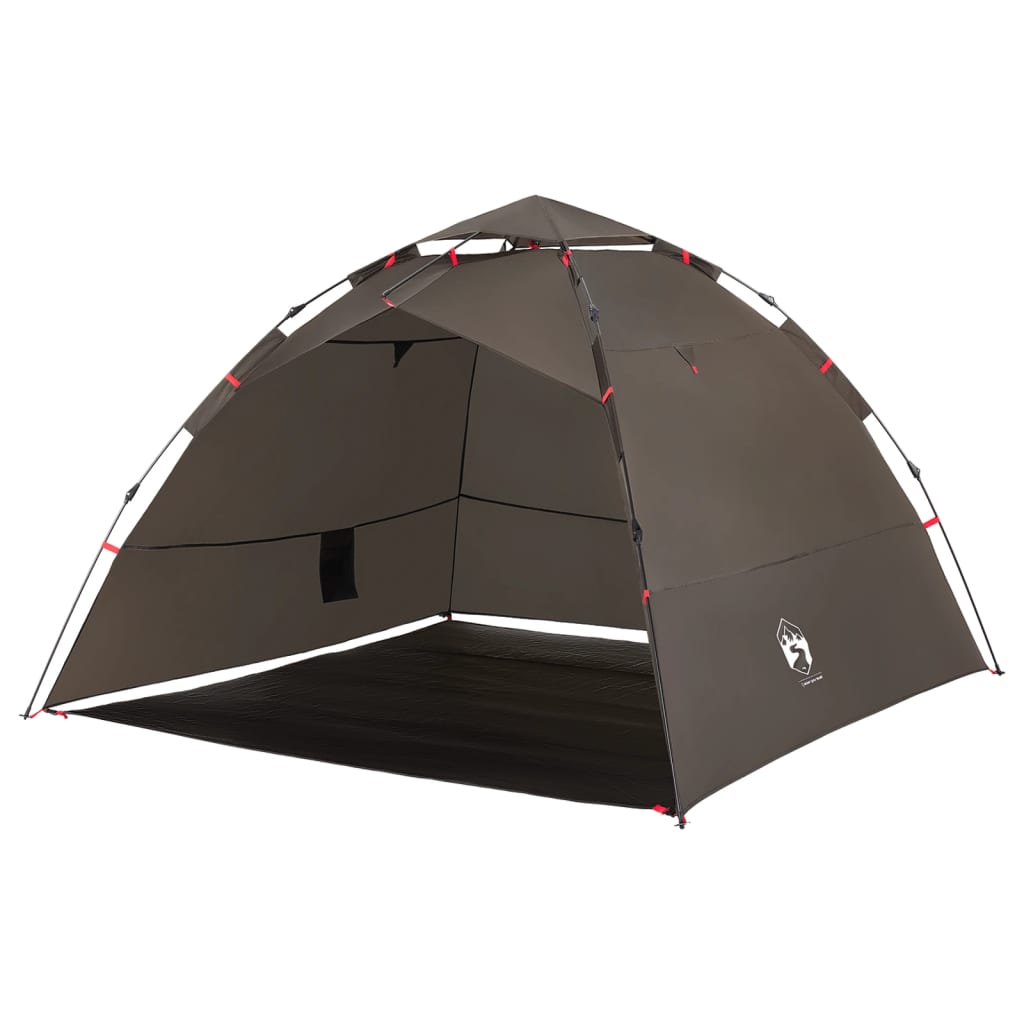 Fishing Tent 4 Persons Brown Quick Release