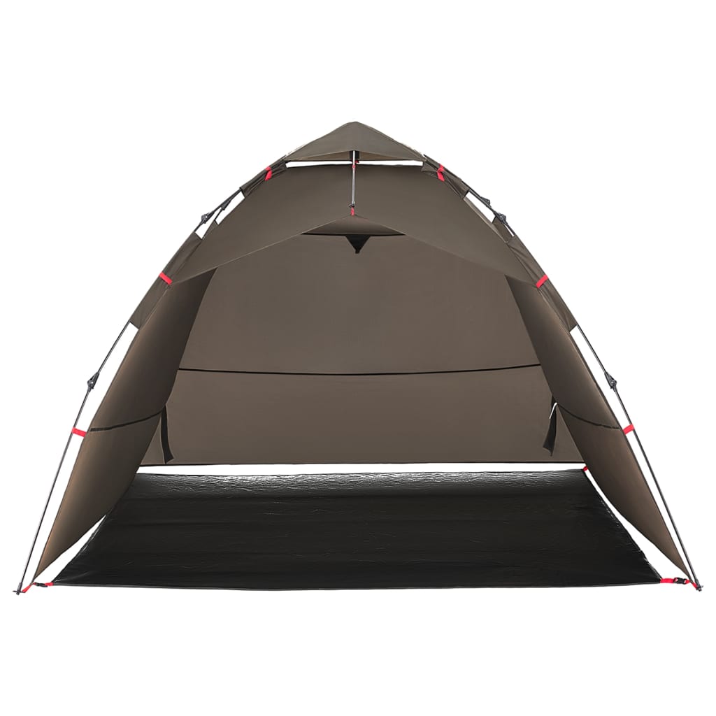 Fishing Tent 4 Persons Brown Quick Release