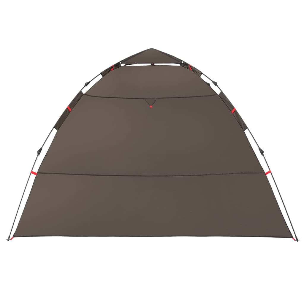 Fishing Tent 4 Persons Brown Quick Release