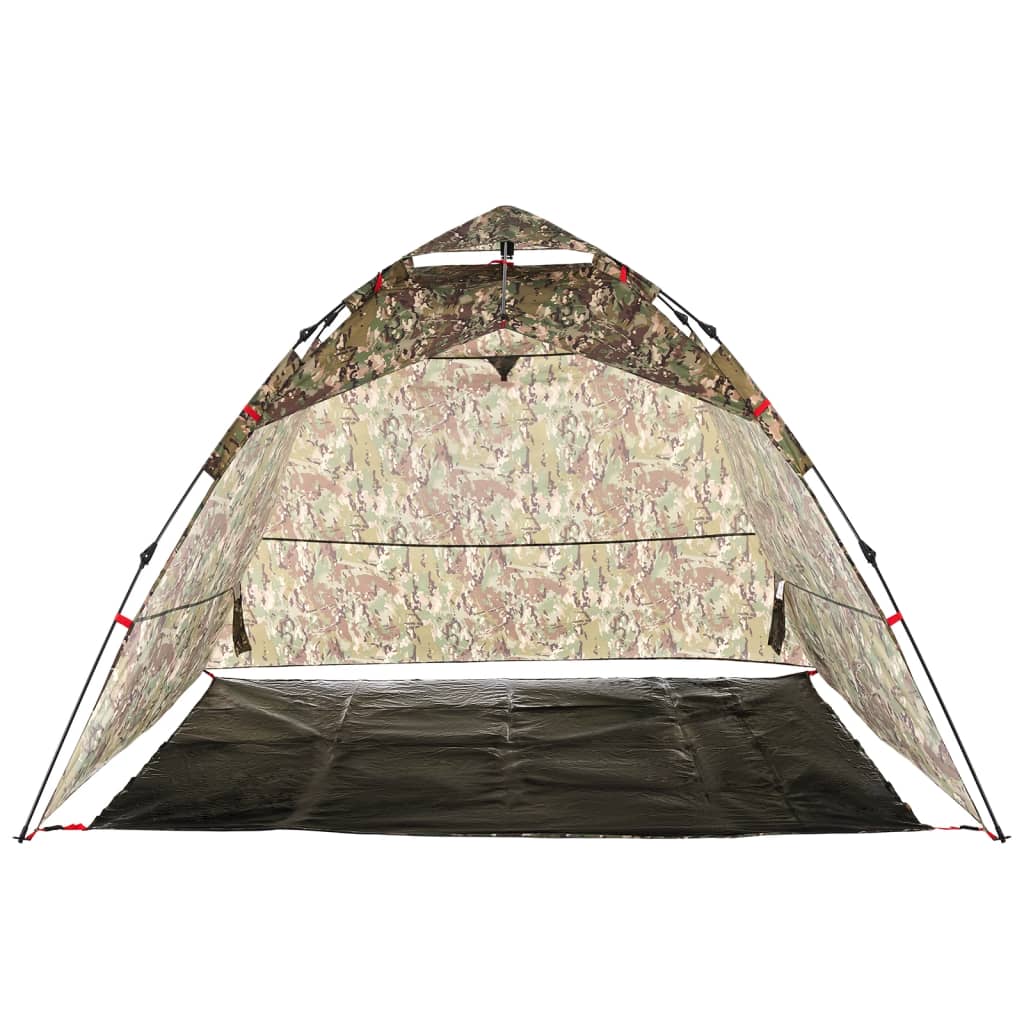 Tente de pêche 4 personnes motif camouflage dégagement rapide