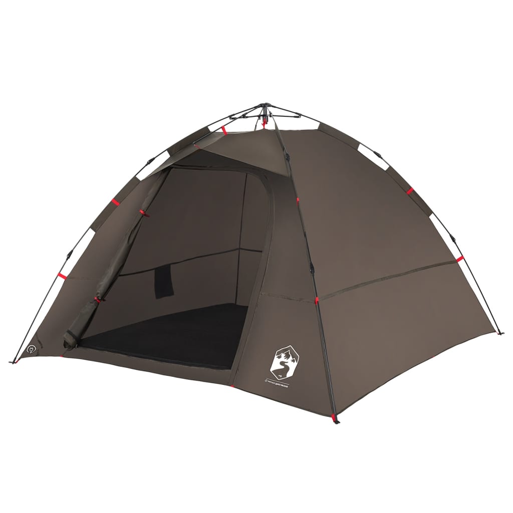 Fishing Tent 4 Persons Brown Quick Release