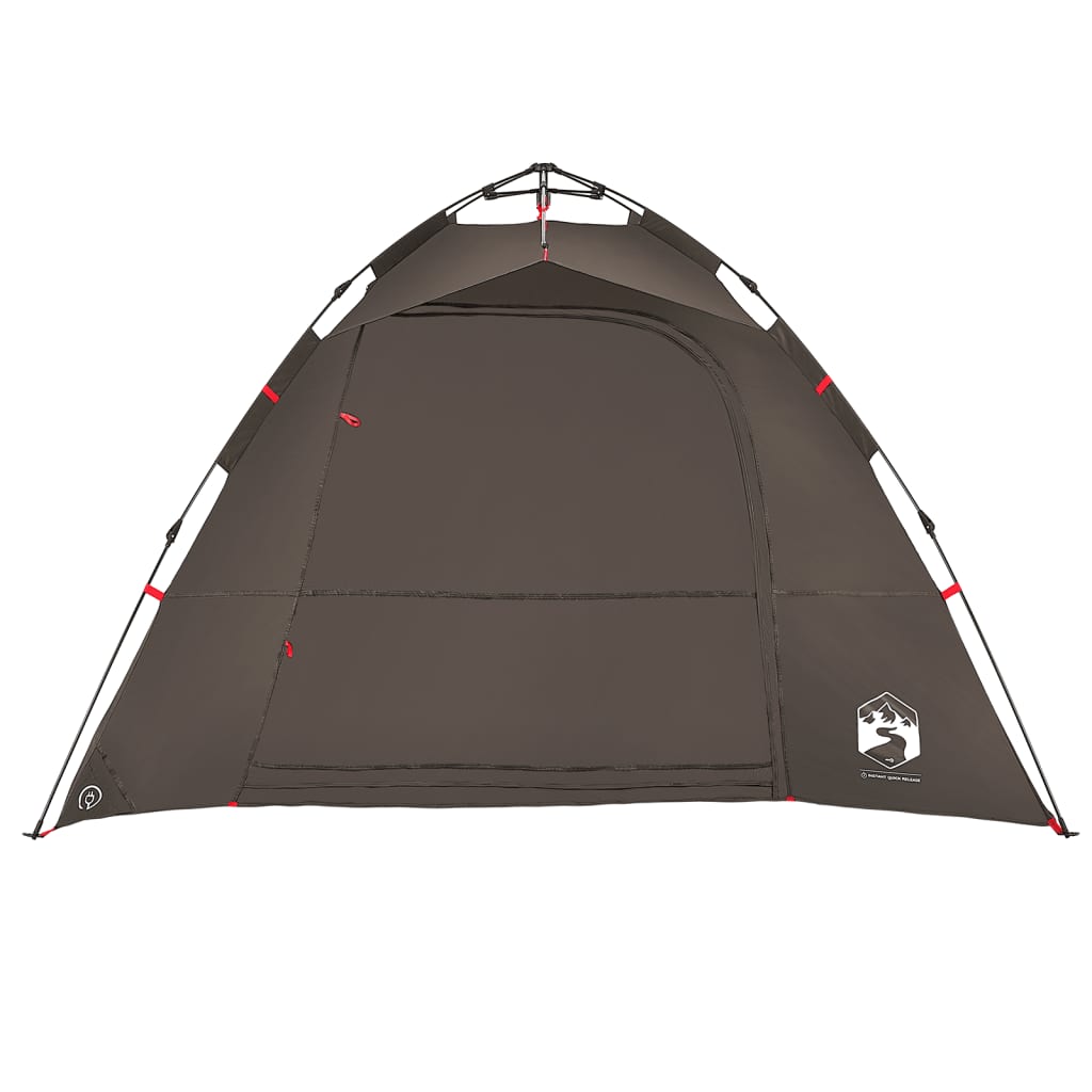 Fishing Tent 4 Persons Brown Quick Release
