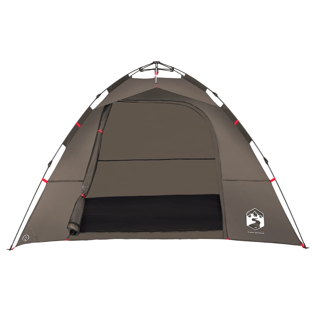 Fishing Tent 4 Persons Brown Quick Release