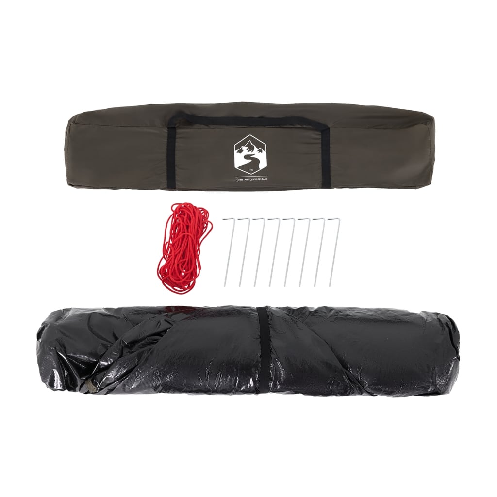 Fishing Tent 4 Persons Brown Quick Release