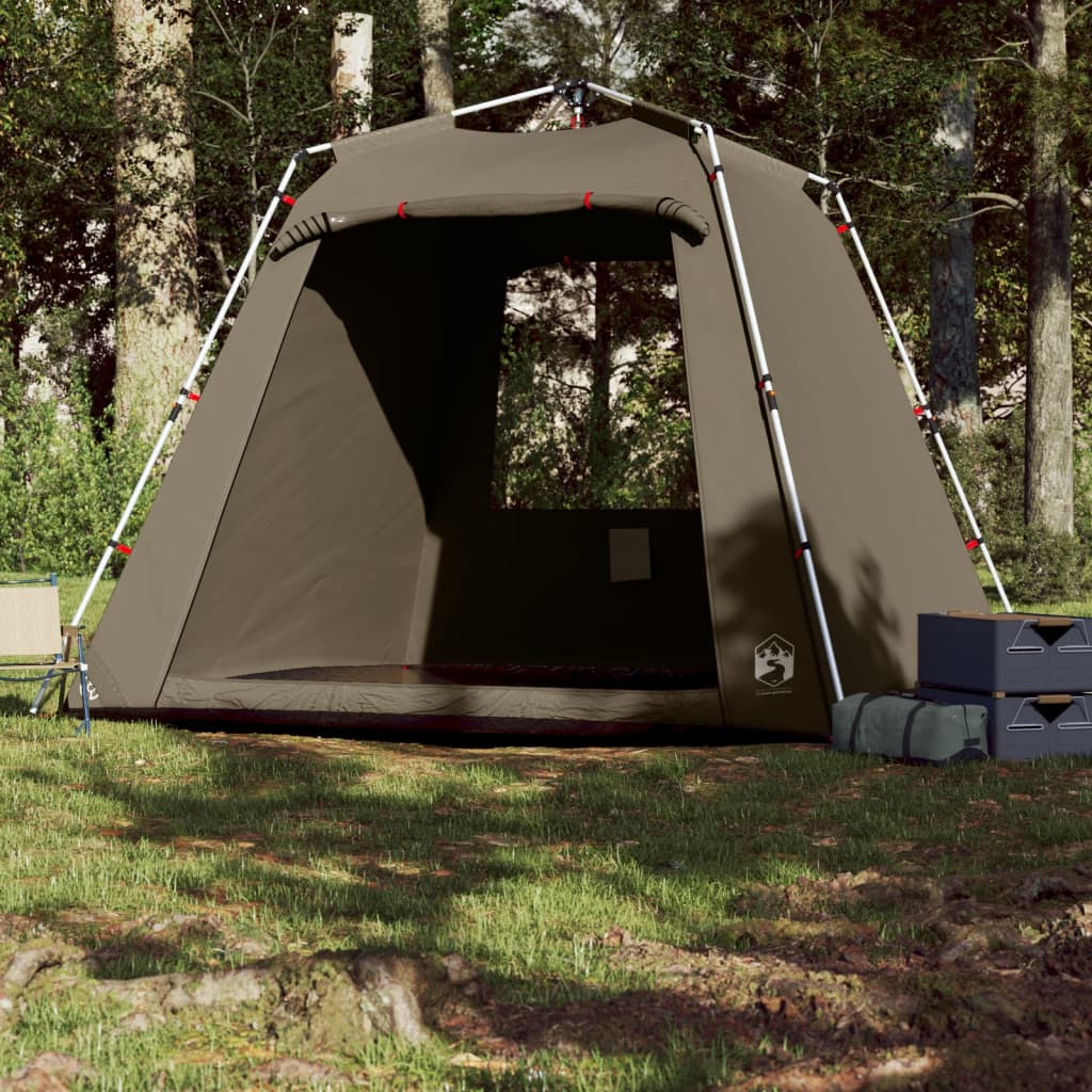 Fishing Tent 4 Persons Olive Green Quick Release