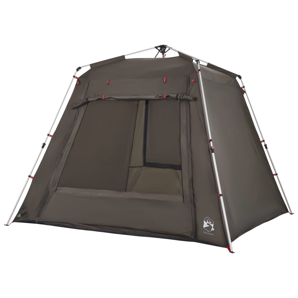 Fishing Tent 4 Persons Brown Quick Release