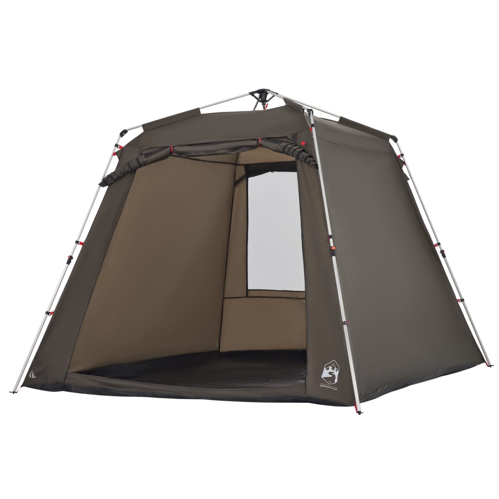 Fishing Tent 4 Persons Brown Quick Release