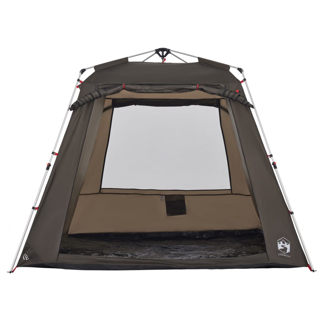 Fishing Tent 4 Persons Brown Quick Release