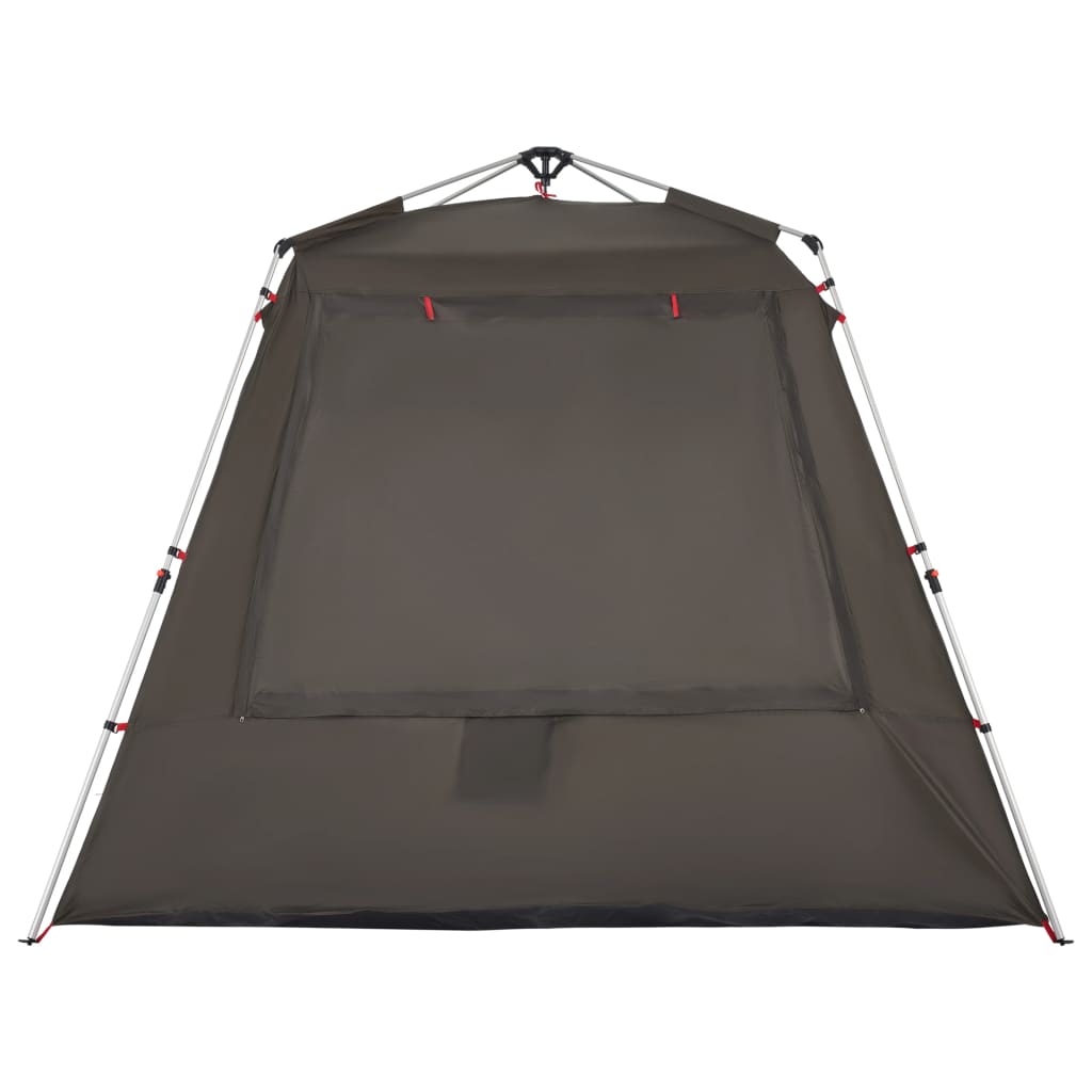 Fishing Tent 4 Persons Brown Quick Release