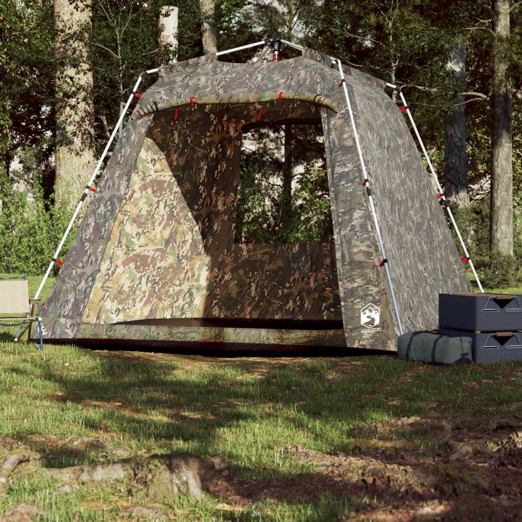 Fishing Tent 4 Persons Camouflage Quick Release