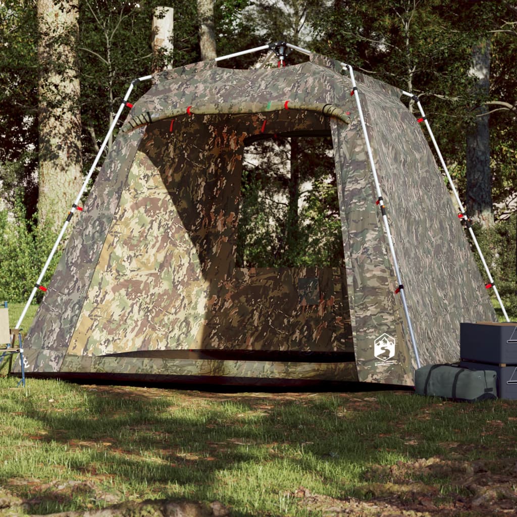 Fishing Tent 4 Persons Camouflage Quick Release