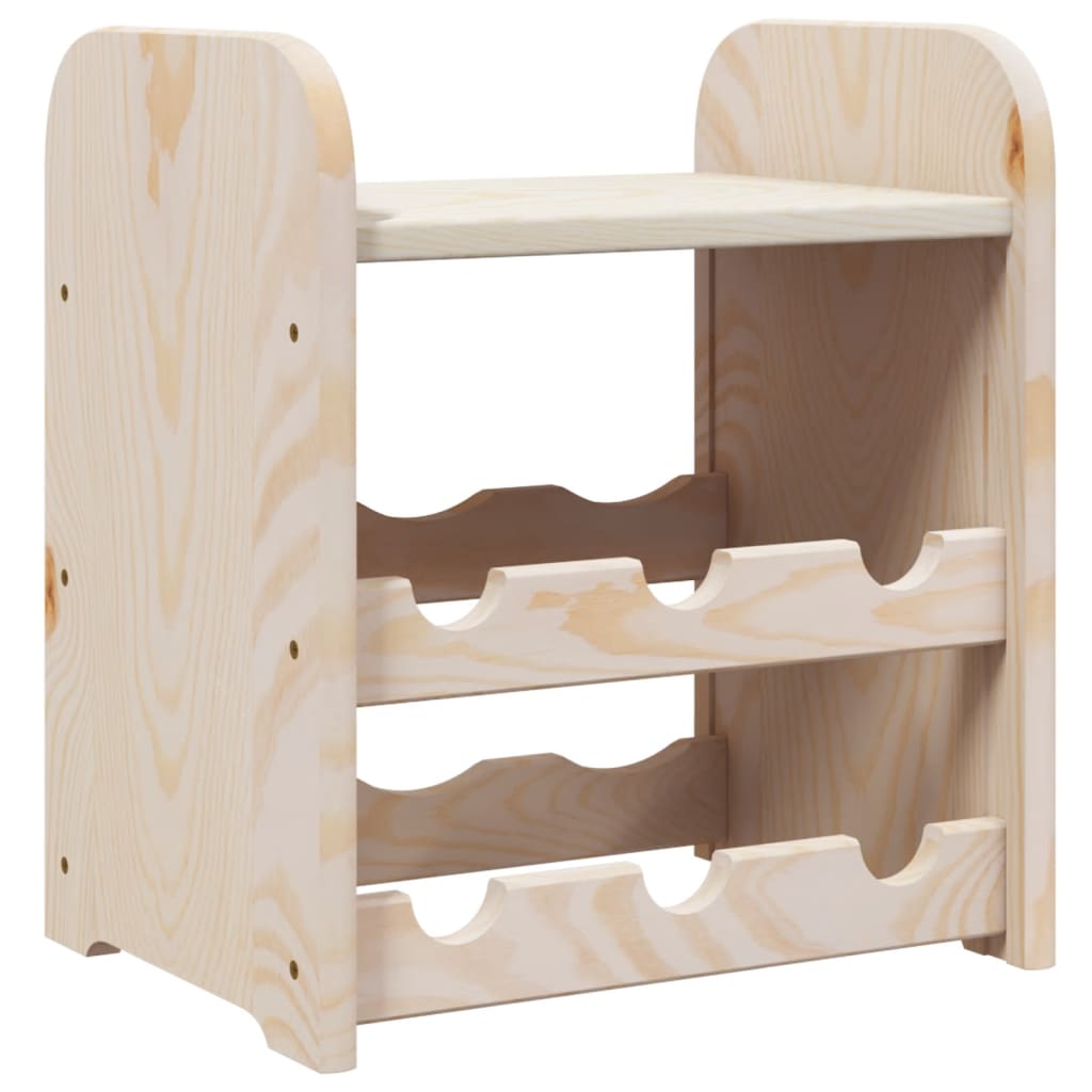 Casier à vin avec plateau supérieur 33x25x37 cm en bois de pin massif