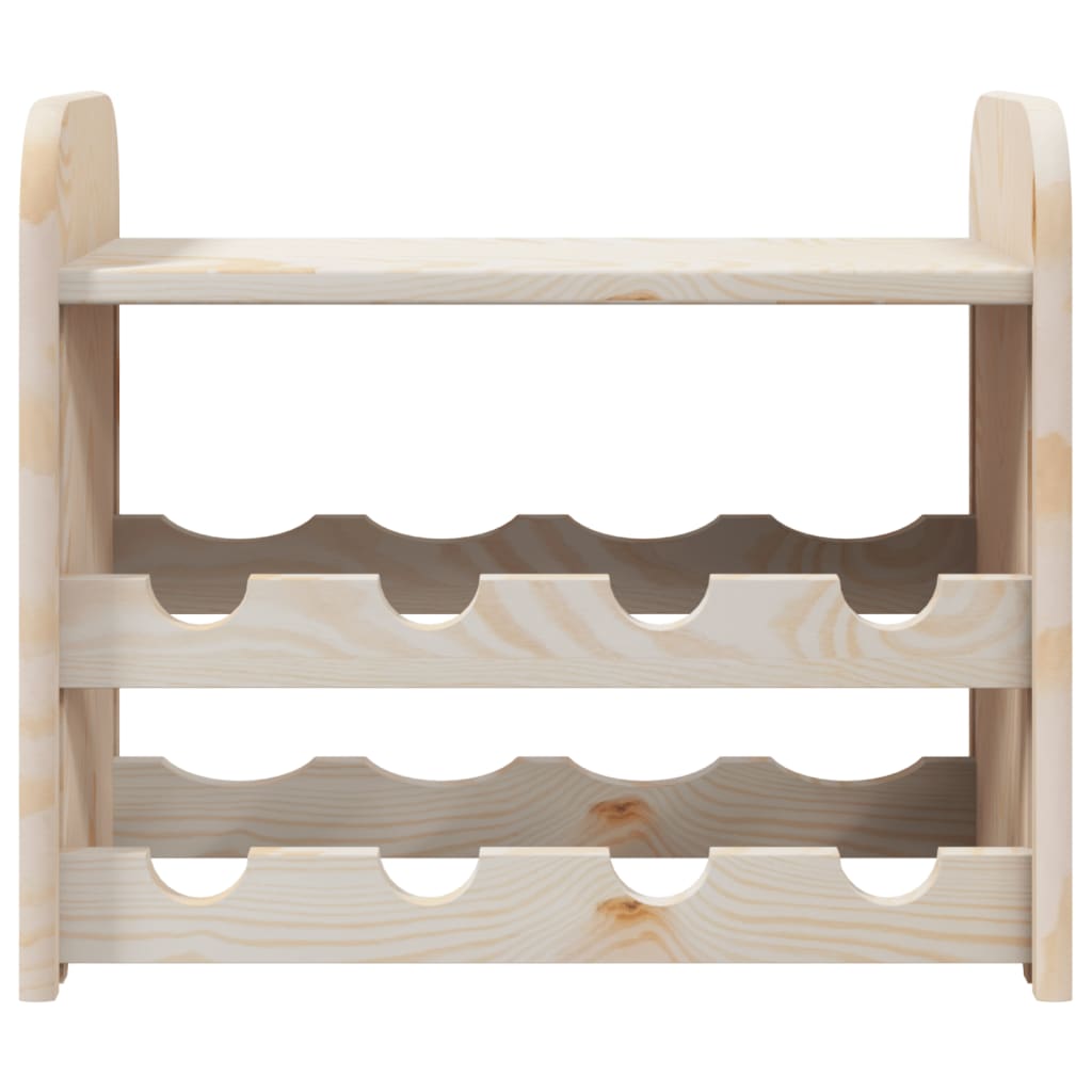 Wine rack with top plate 43x25x37 cm solid pine wood