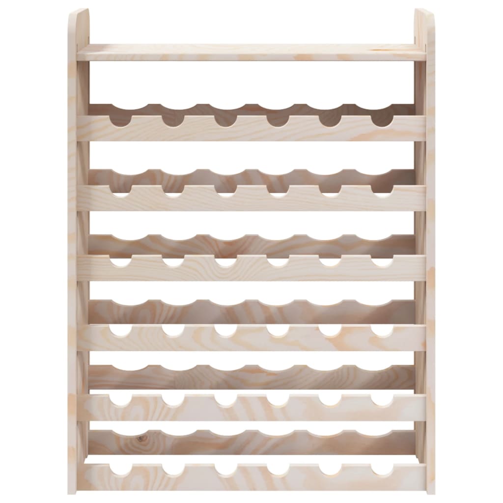 Wine rack with top plate 67.5x25x87 cm solid pine wood
