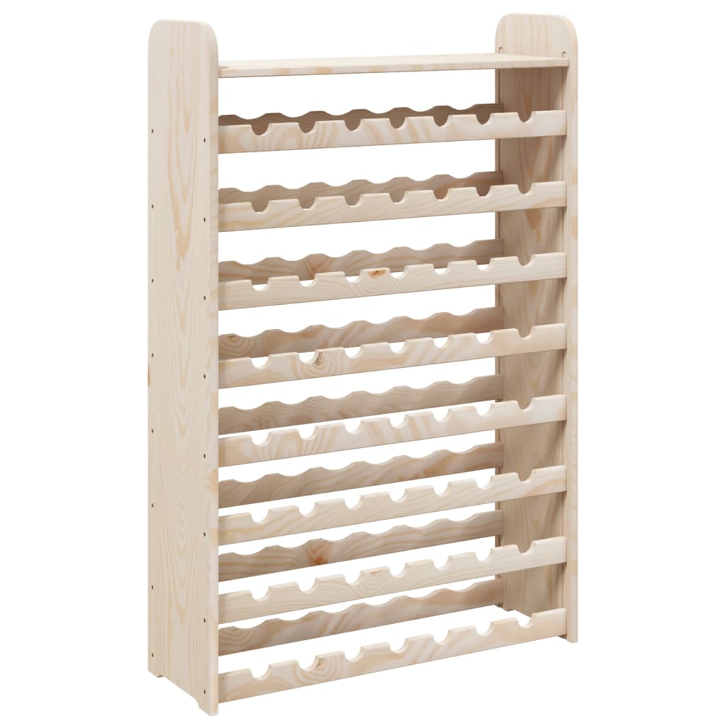 Wine rack with top plate 72.5x25x111.5 cm solid pine wood