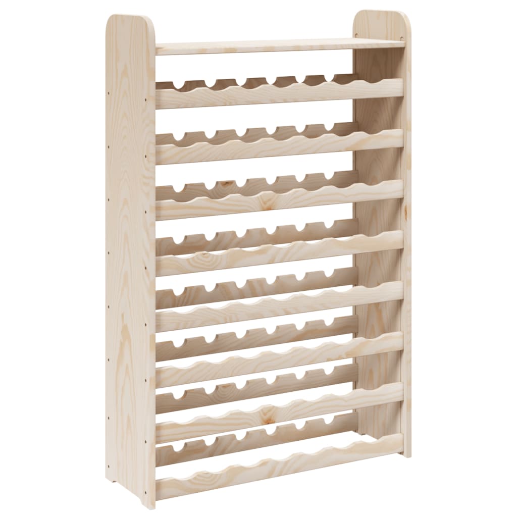 Wine rack with top plate 72.5x25x111.5 cm solid pine wood