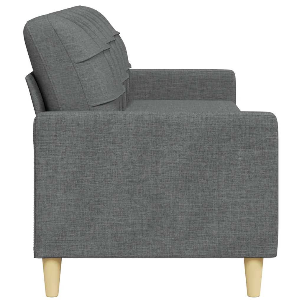 3-seater sofa dark grey 210 cm fabric