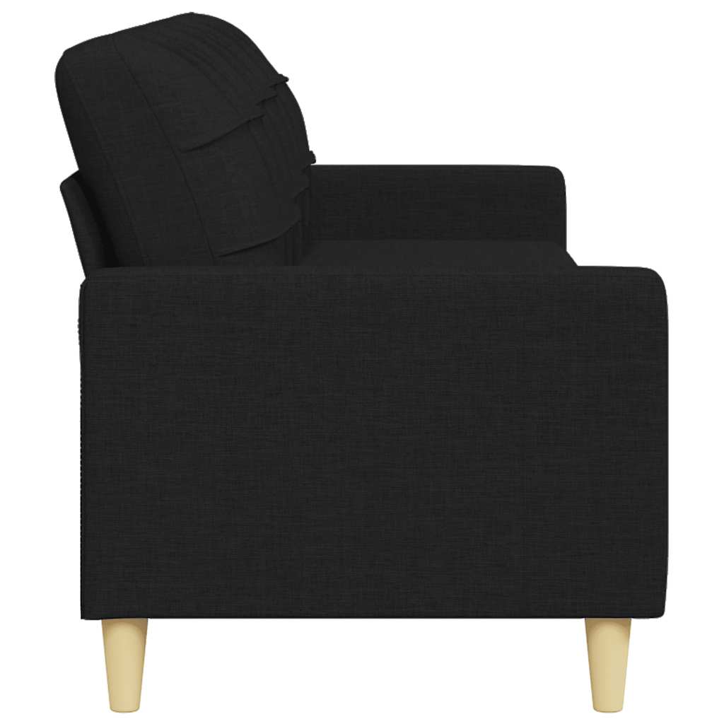 Canapé 3 places tissu noir 210 cm
