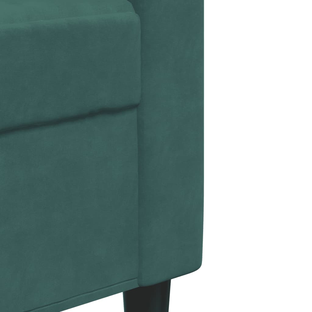 Fauteuil vert foncé 60 cm velours