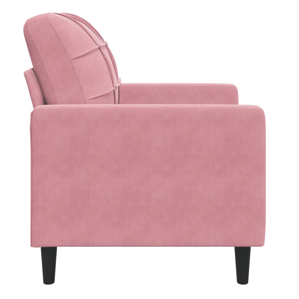 Fauteuil rose 60 cm velours