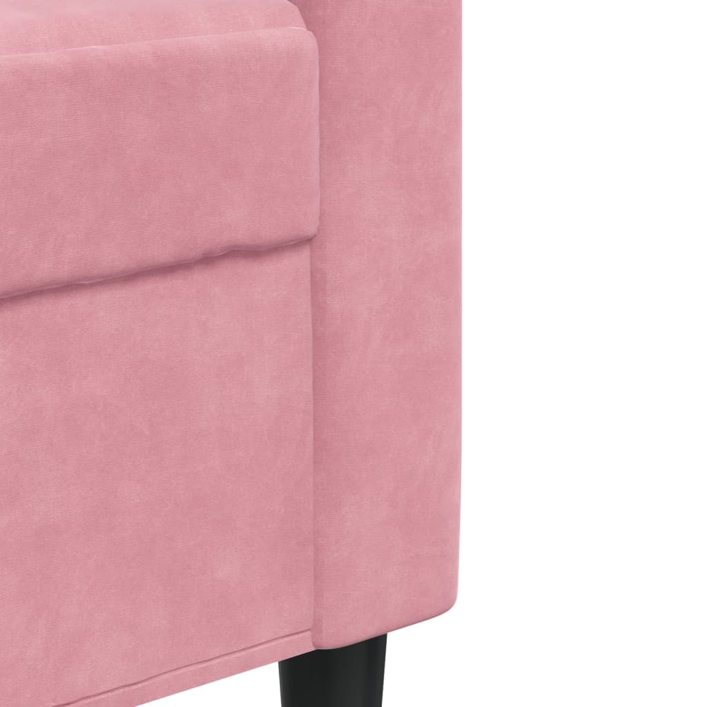 Fauteuil rose 60 cm velours