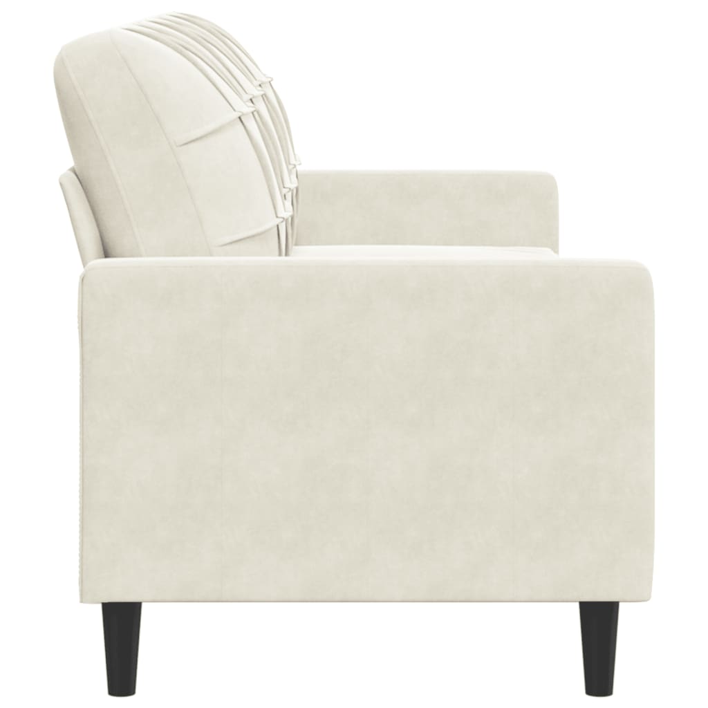 3-seater sofa cream 180 cm velvet