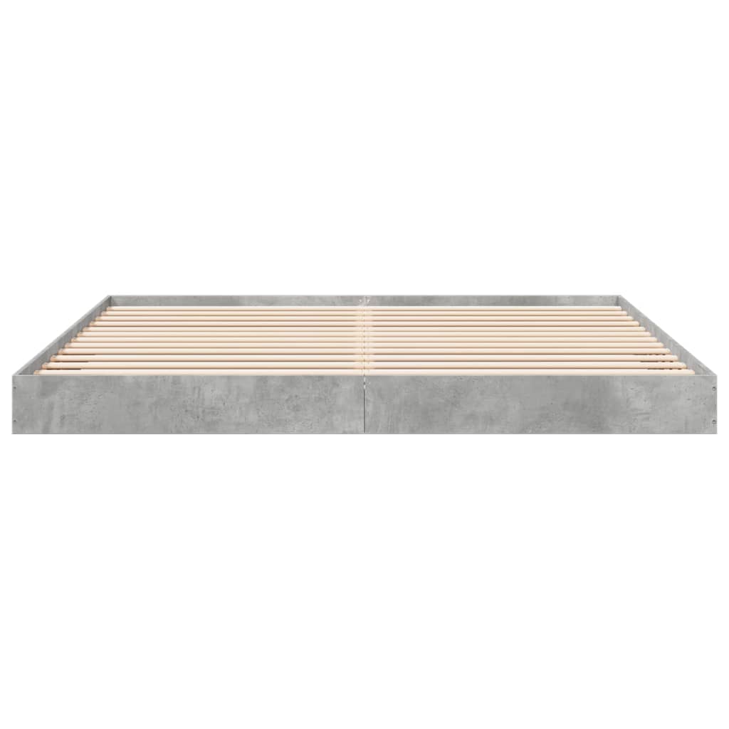 Bed frame concrete grey 180x200 cm wood material