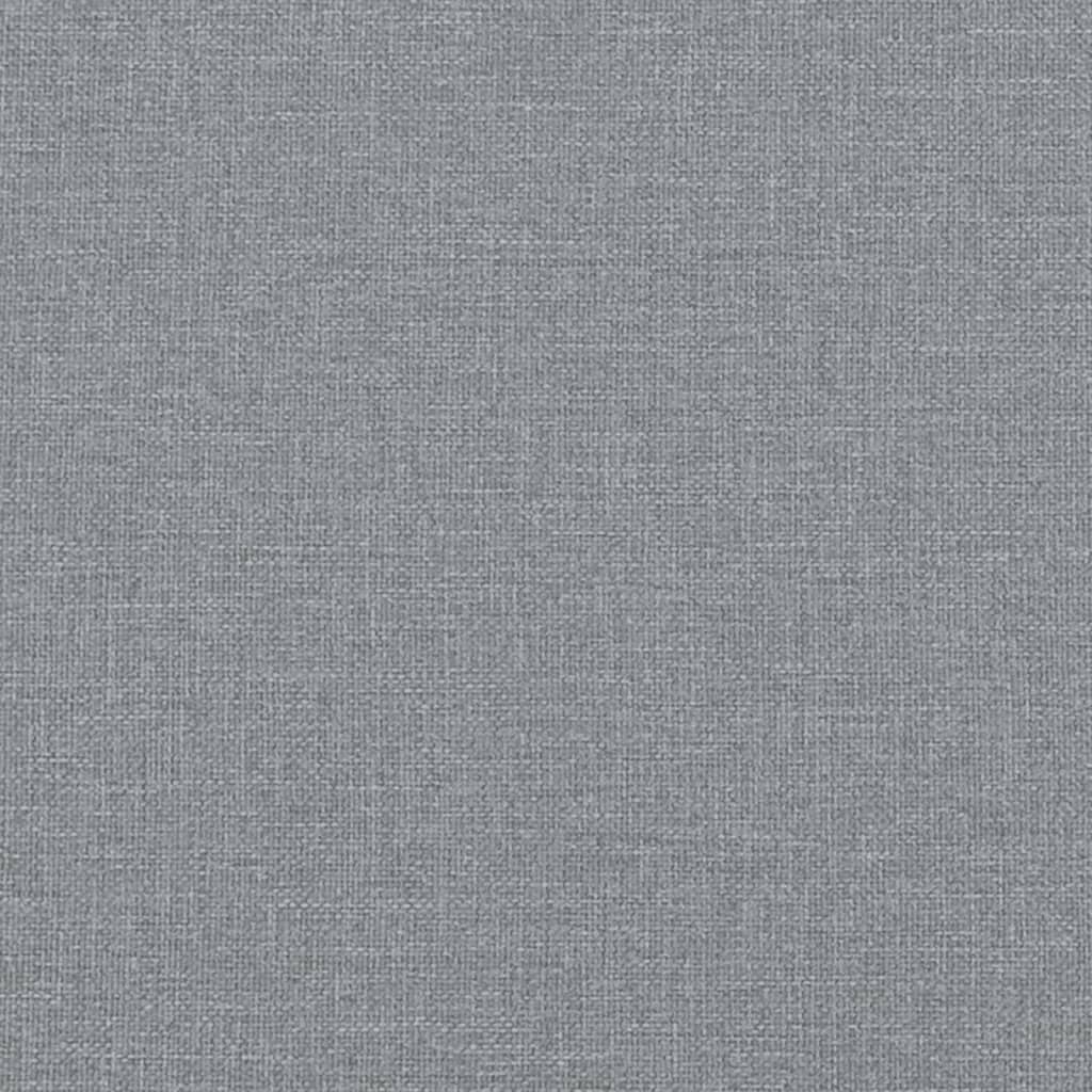 3-Sitzer-Sofa mit Hocker Hellgrau 210 cm Stoff