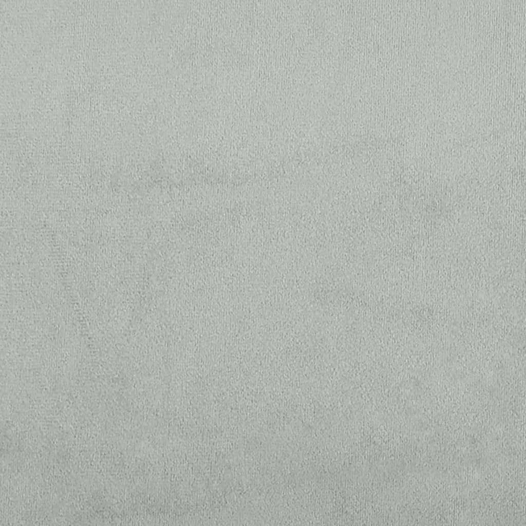 Sessel mit Hocker Hellgrau 60 cm Samt