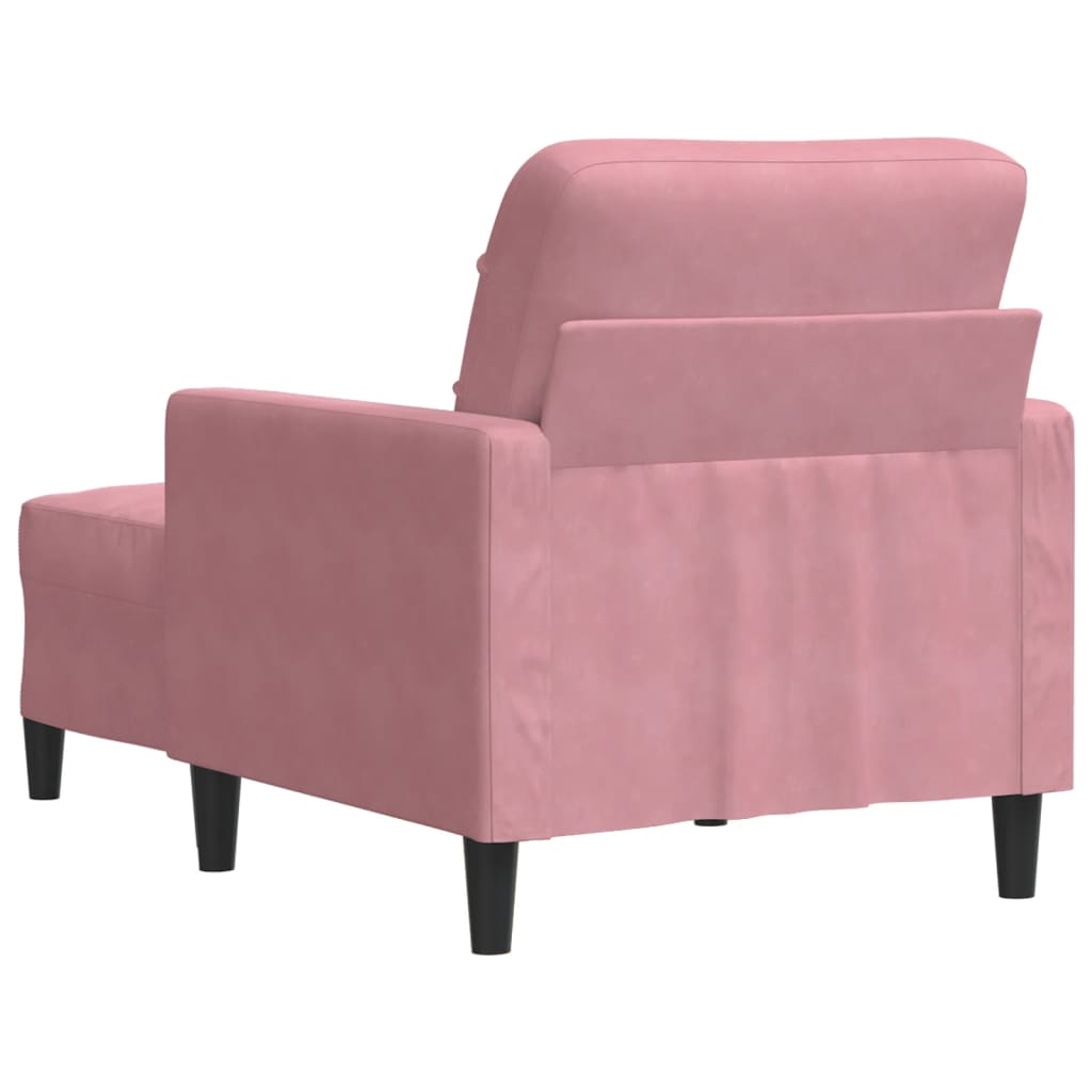 Sessel mit Hocker Rosa 60 cm Samt
