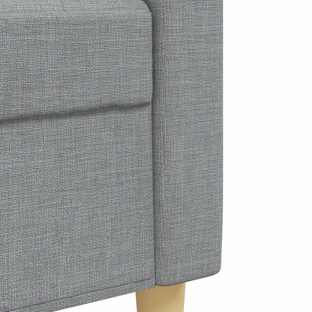 Ensemble de canapé 3 pièces en tissu gris clair