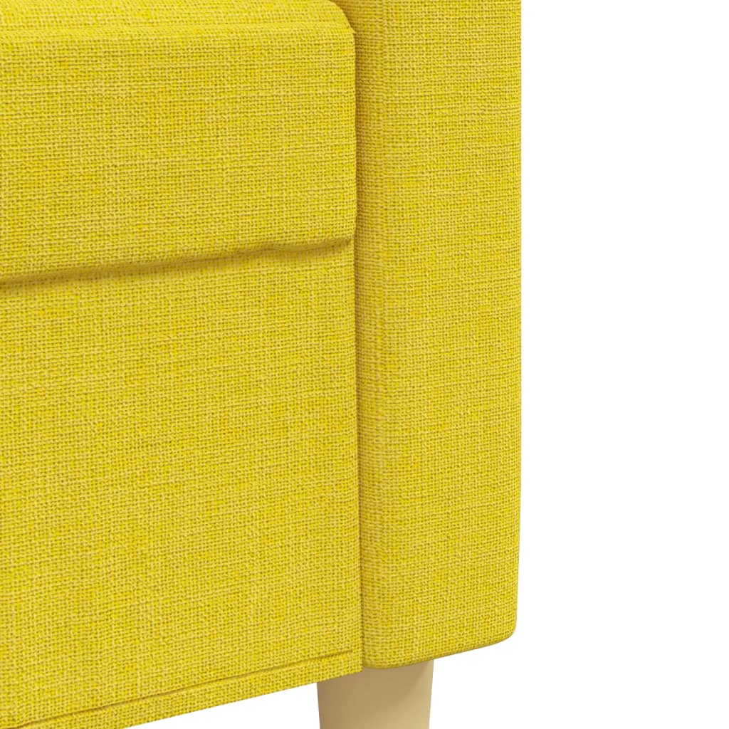 Ensemble de canapé 2 pièces en tissu jaune clair