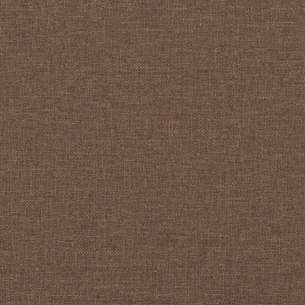 3-piece sofa set with footstool brown fabric