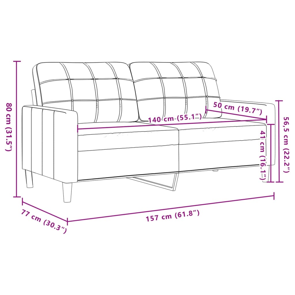 3-piece sofa set with footstool in taupe fabric
