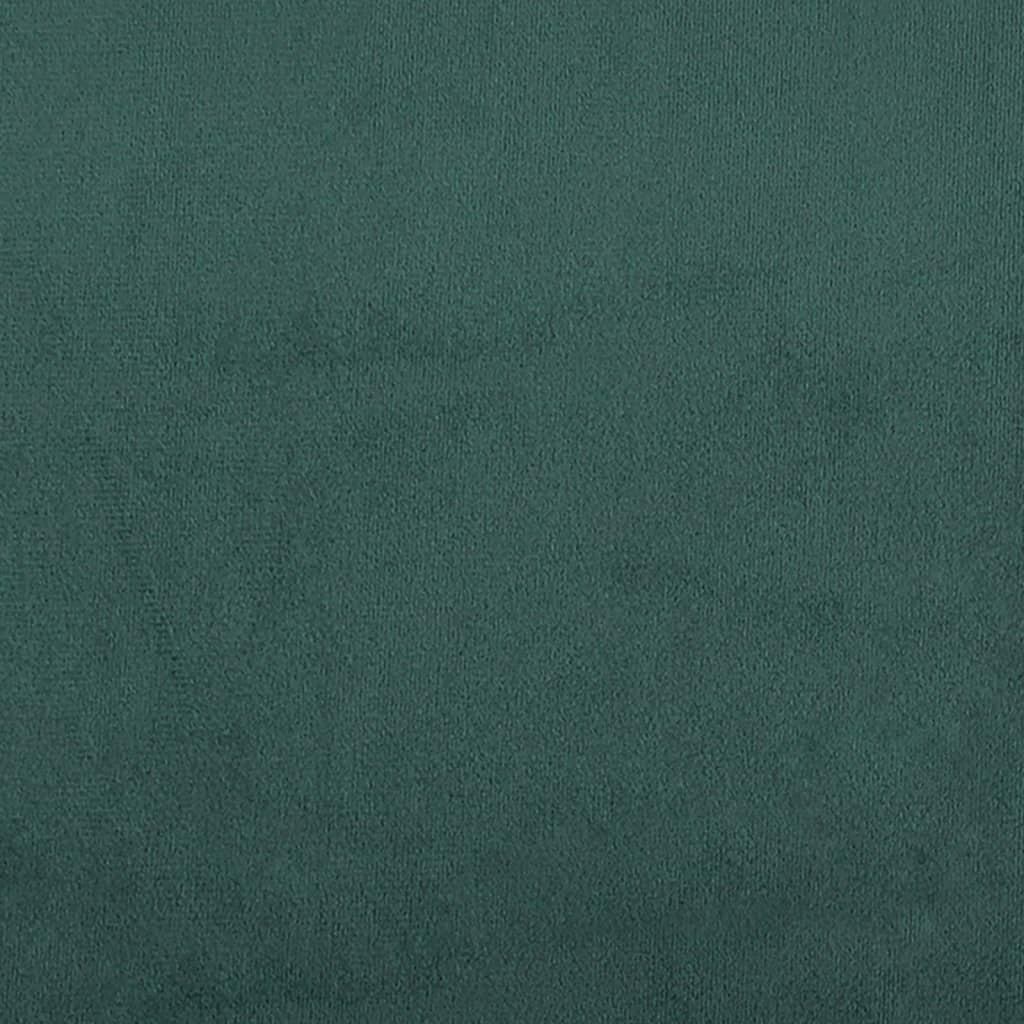 4-tlg. Sofagarnitur mit Kissen und Nackenrollen Dunkelgrün Samt
