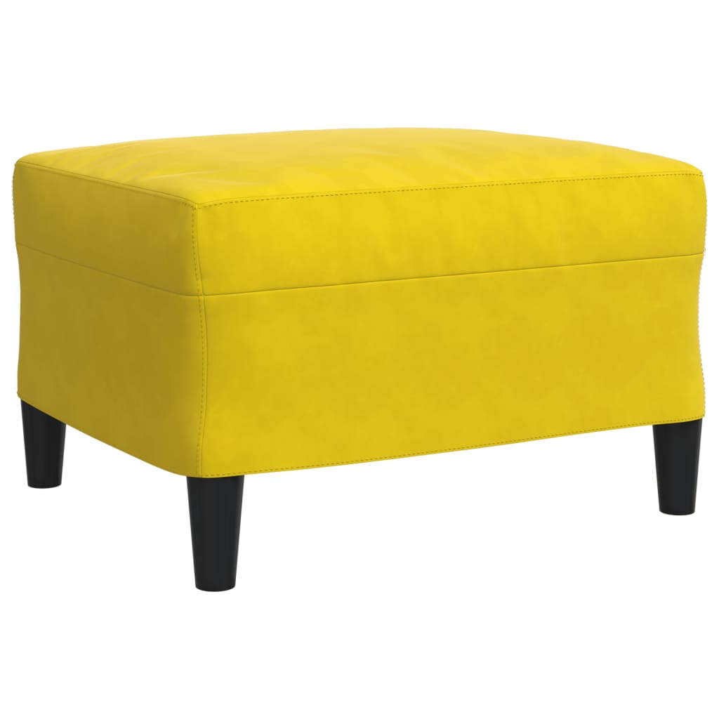 3-piece sofa set with cushions yellow velvet