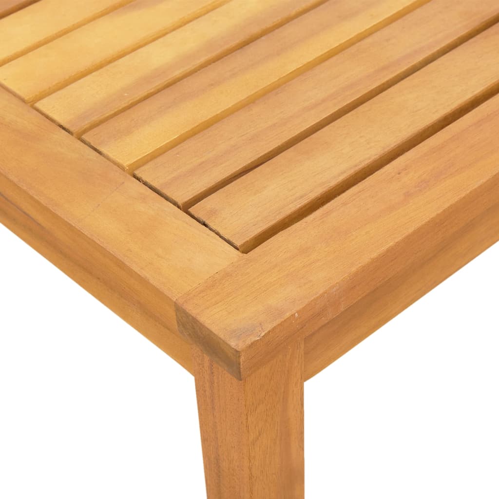 Chaises longues 2 pièces avec table en bois massif d'acacia taupe et textilène
