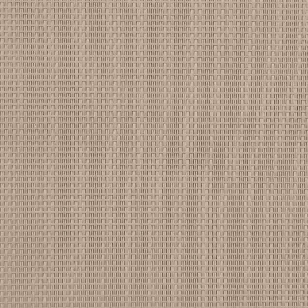Chaises longues 2 pièces avec table en bois massif d'acacia taupe et textilène