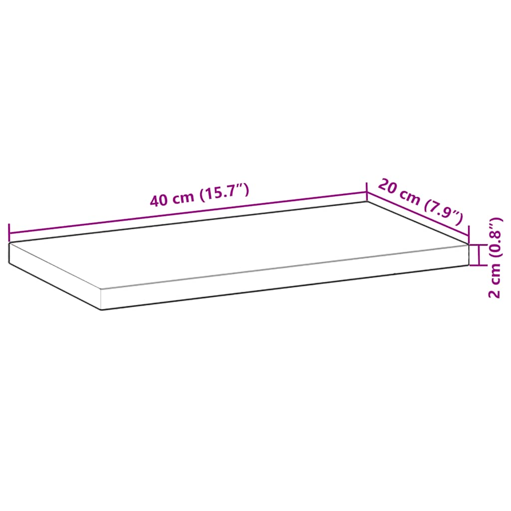 Schweberegale 3 Stk. 40x20x2 cm Massivholz Akazie Unbehandelt