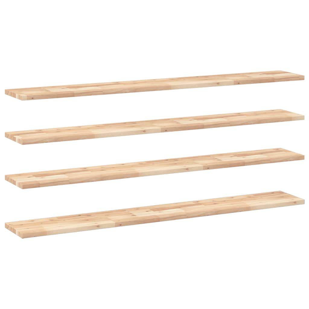 Schweberegale 4 Stk. 140x20x2 cm Massivholz Akazie Unbehandelt