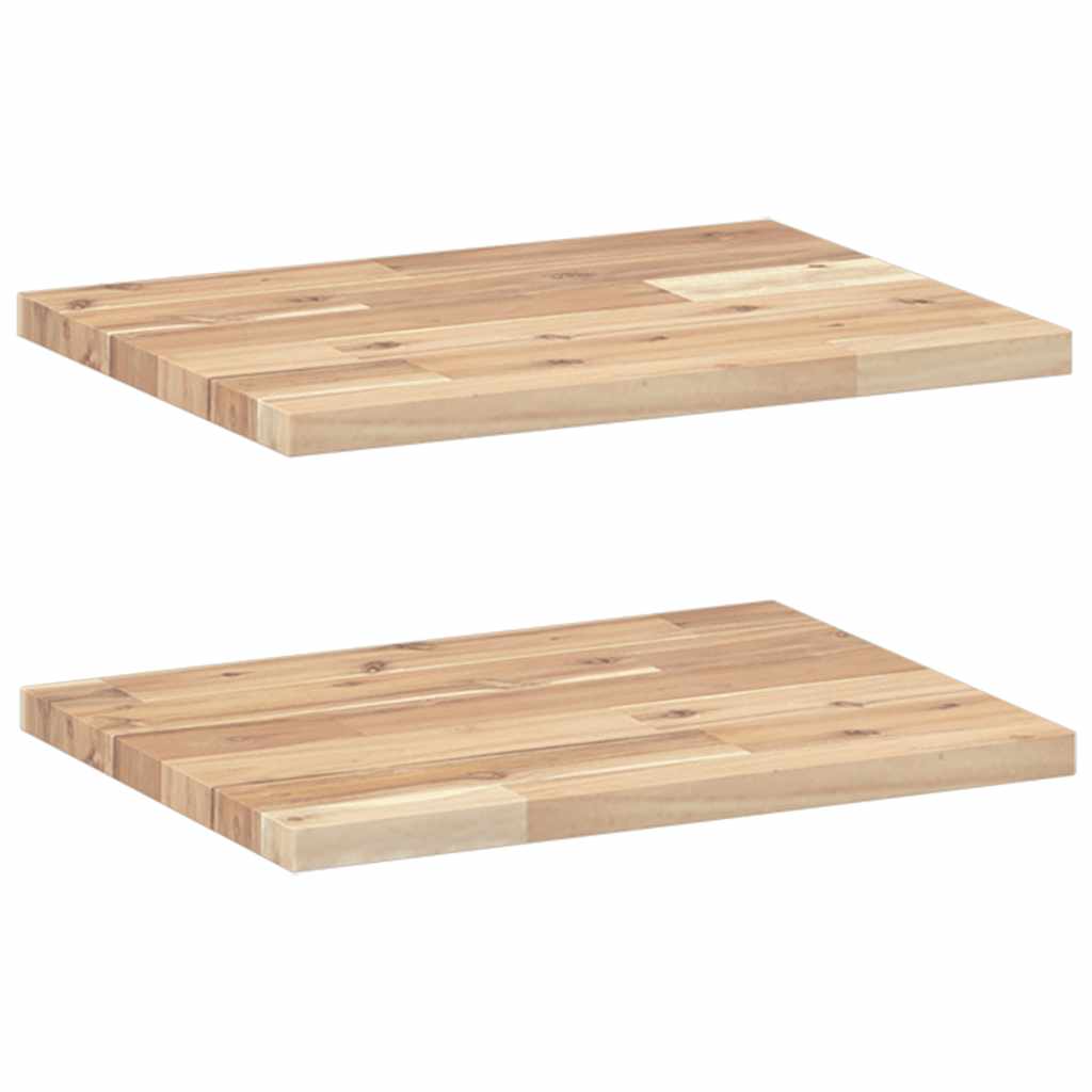 Floating shelves 2 pcs. 40x30x2 cm solid acacia wood untreated