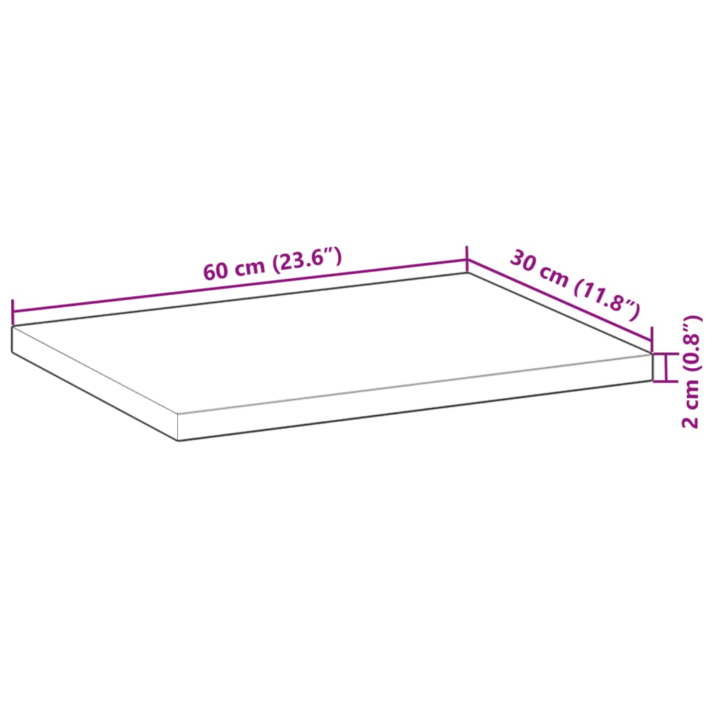 Schweberegale 2 Stk. 60x30x2 cm Massivholz Akazie Ölbehandelt