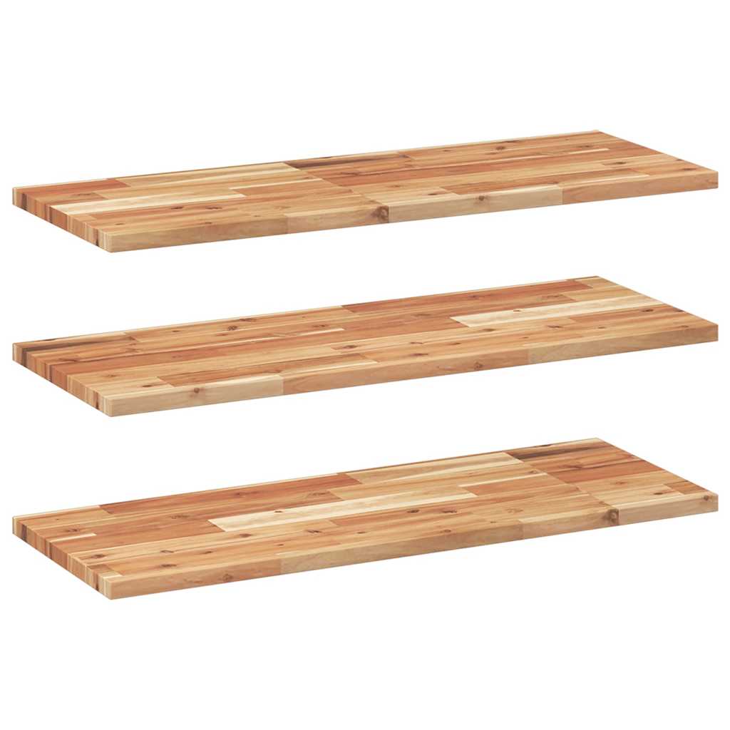 Schweberegale 3 Stk. 80x30x2 cm Massivholz Akazie Ölbehandelt