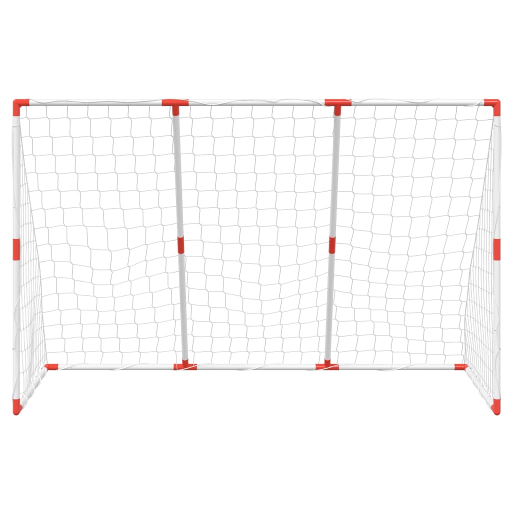 But de football pour enfants avec ballons 2 en 1 blanc 184x64x124 cm