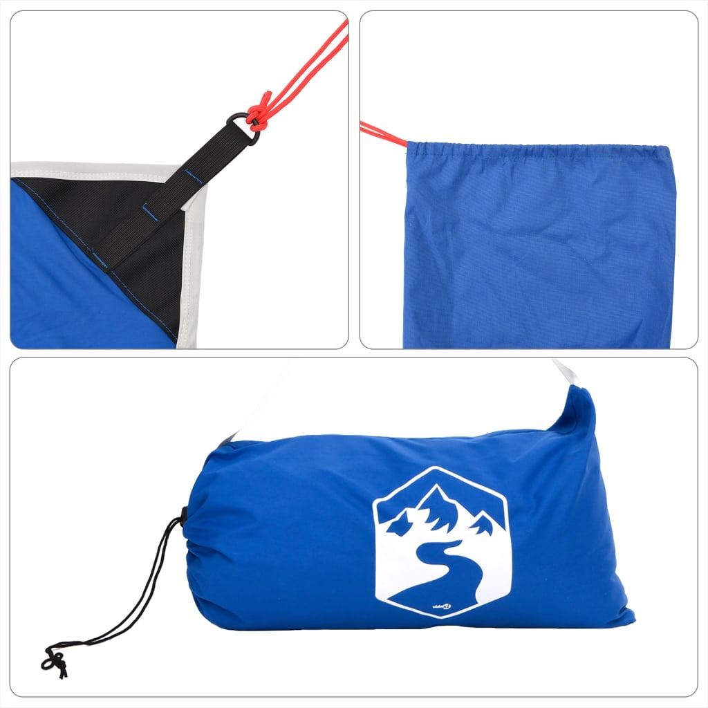 Beach Shade Tent with Sandbags Blue 214x236 cm