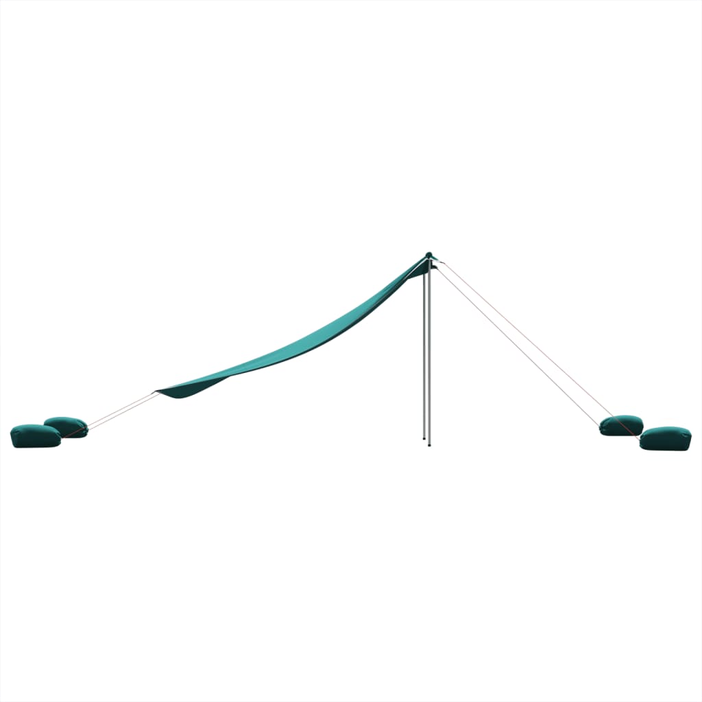 Beach Shade Tent with Sandbags Green 304x300 cm