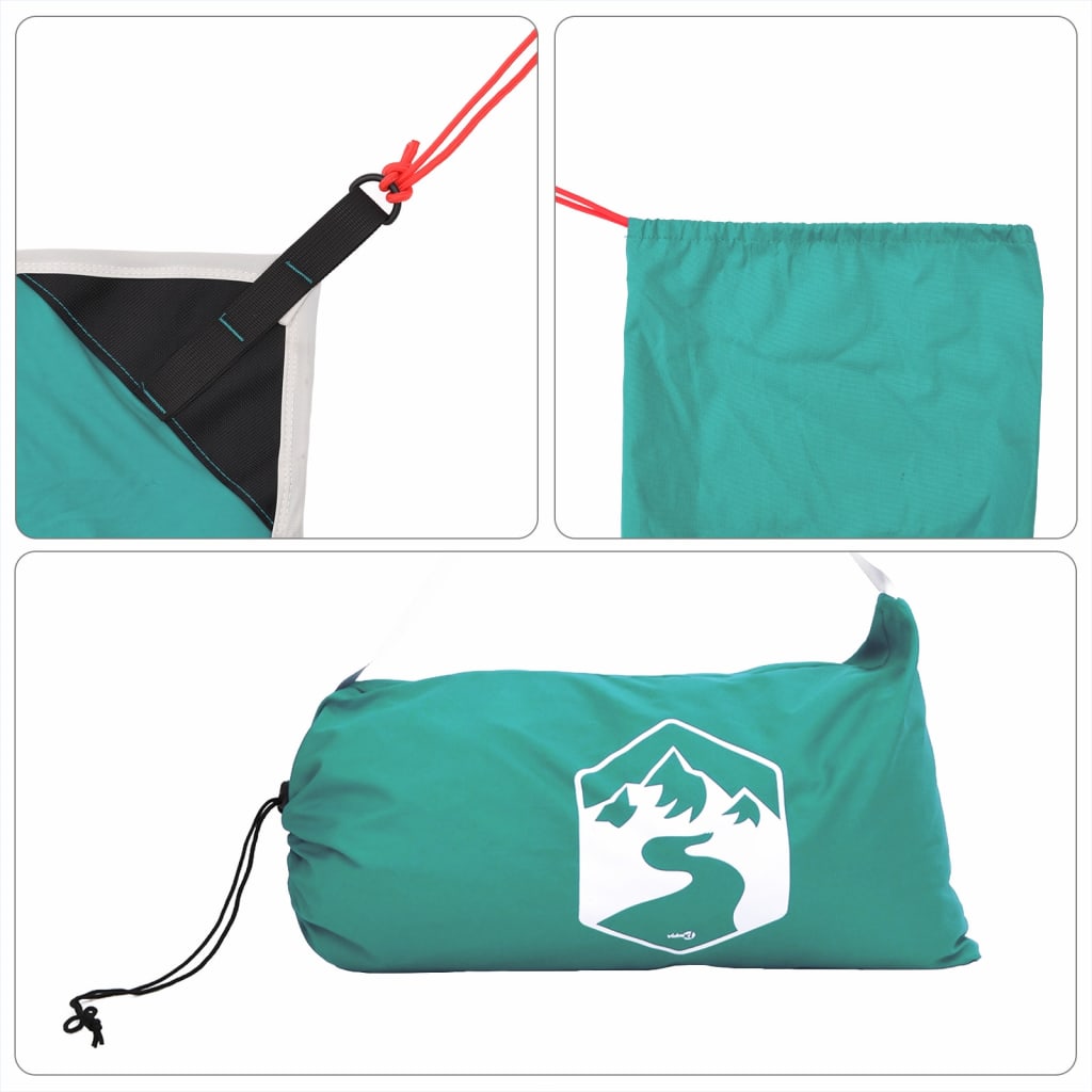 Beach Shade Tent with Sandbags Green 304x300 cm