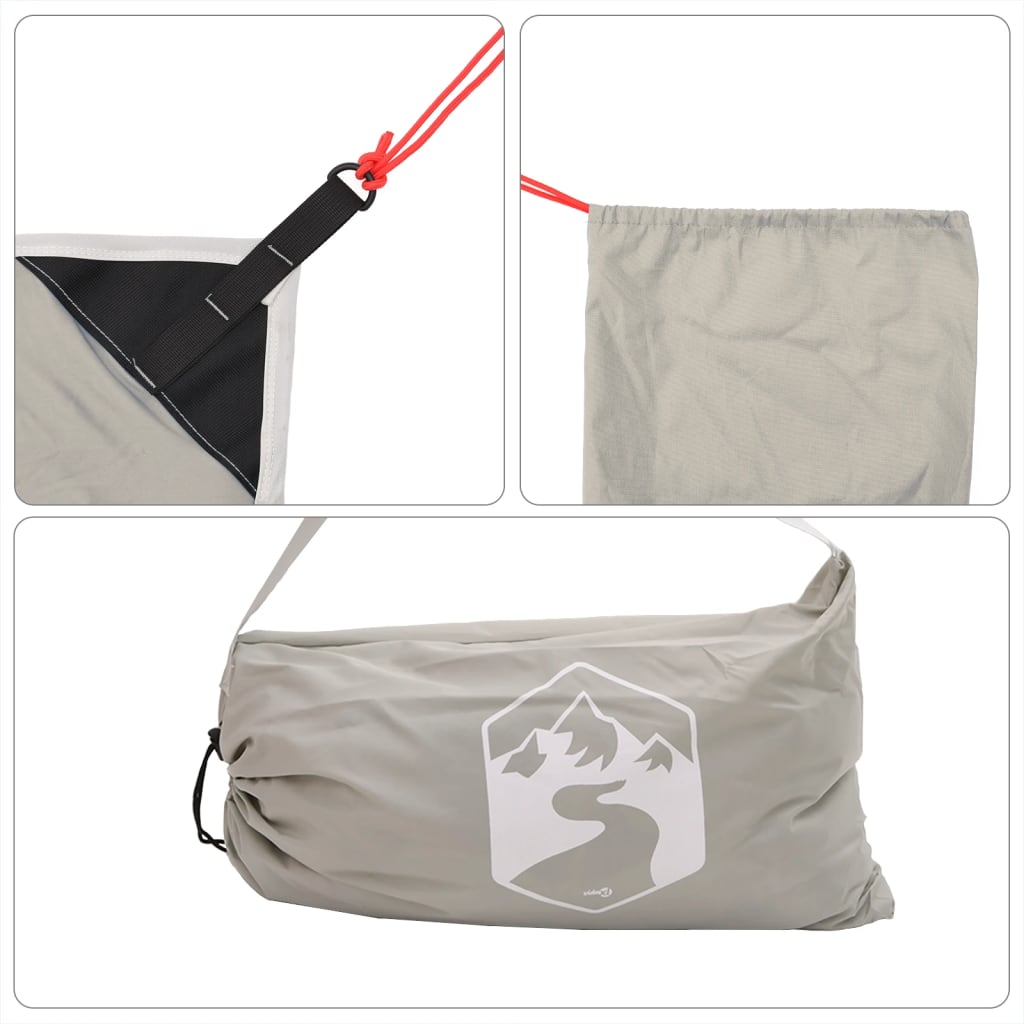 Beach Shade Tent with Sandbags Grey 304x300 cm